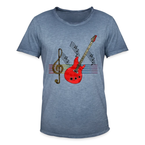 Guitare Addict - T-shirt vintage Homme