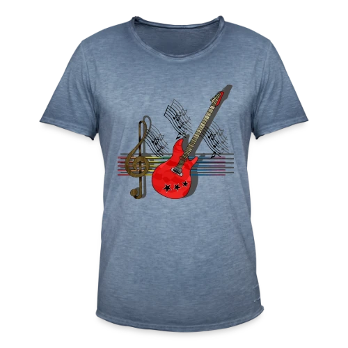 Passion Guitare - T-shirt vintage Homme