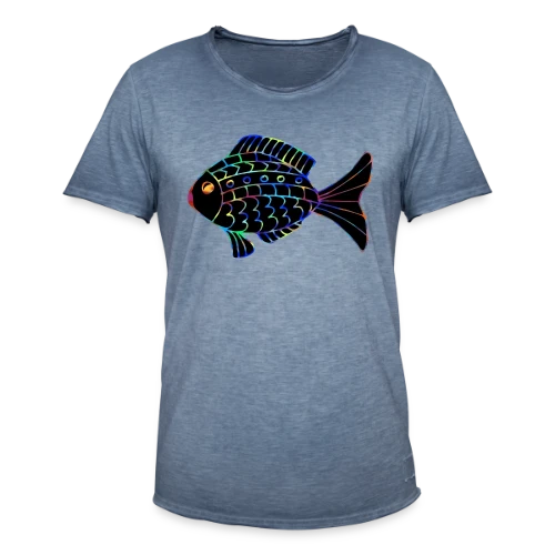 Passion Pêcheur - Motif Poisson - T-shirt vintage Homme