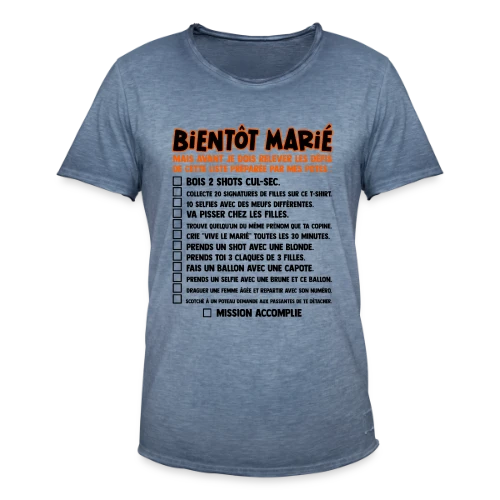 Défis EVG Futur Marié - T-shirt vintage Homme