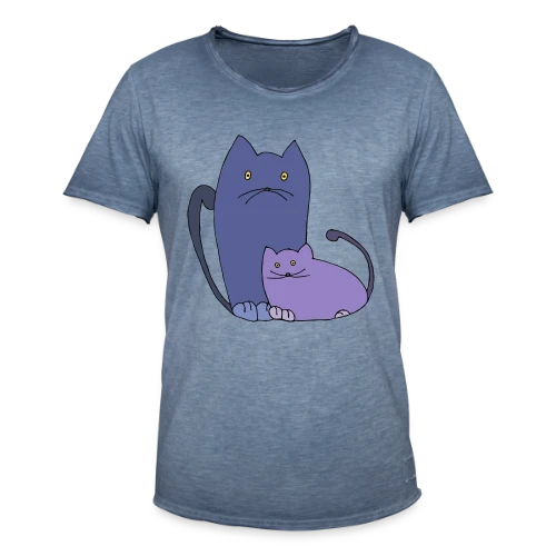 Amour Félin - T-shirt vintage Homme