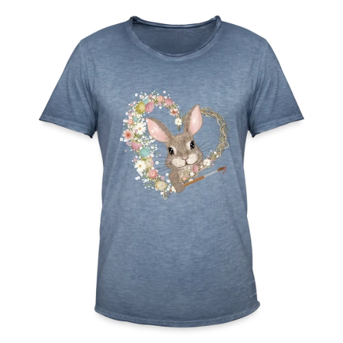 Lapin de Pâques Artiste : Cœur d'Œufs Pastel - T-shirt vintage Homme