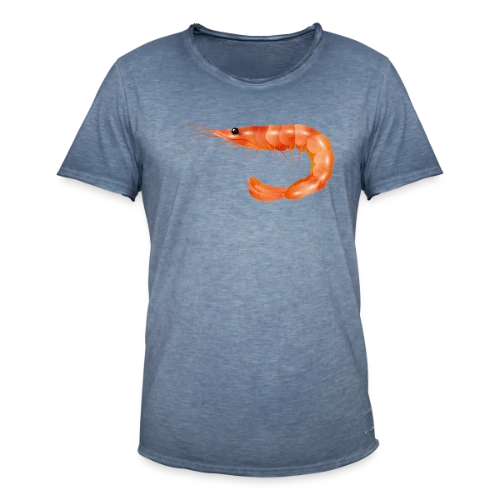 Crevette Rose Scampi Style Croquis - T-shirt vintage Homme