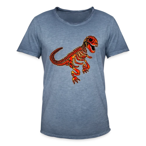 T-Rex Fossile Rouge Éclatant - T-shirt vintage Homme