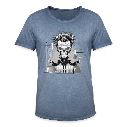 Crâne Scientifique Déjanté au Labo - T-shirt vintage Homme