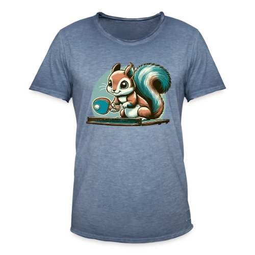 L'Écureuil Champion de Ping-Pong Cartoon - T-shirt vintage Homme
