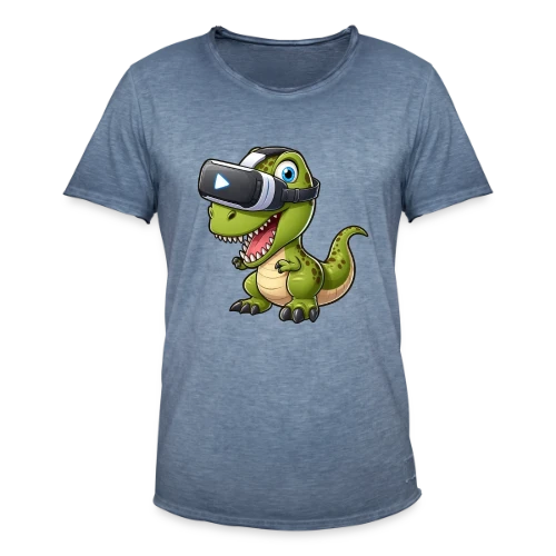 Dino T-Rex en Réalité Virtuelle – Humour Geek - T-shirt vintage Homme