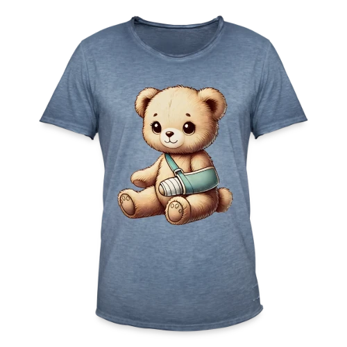 Teddy Réconfortant Plâtré : L'Ours Symbole de Courage et d'Amour - T-shirt vintage Homme