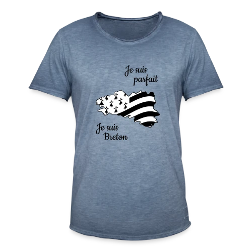 T-shirt "Je suis Breton, donc parfait !" - T-shirt vintage Homme