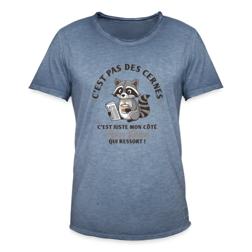 T-shirt Humour : Mon Côté Raton Laveur - T-shirt vintage Homme