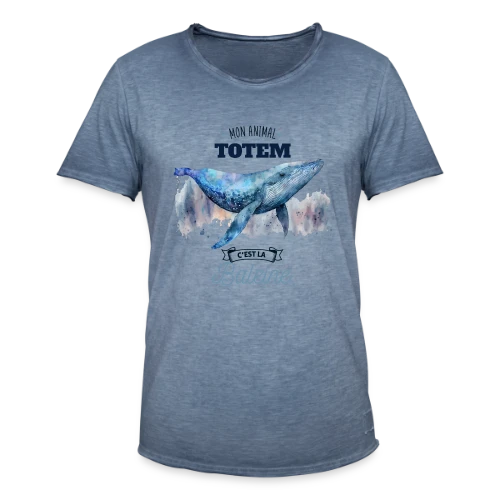 La Baleine, Mon Animal Totem - T-shirt vintage Homme