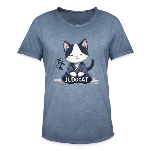 JUDOCAT: Le chat manga judoka - T-shirt vintage Homme