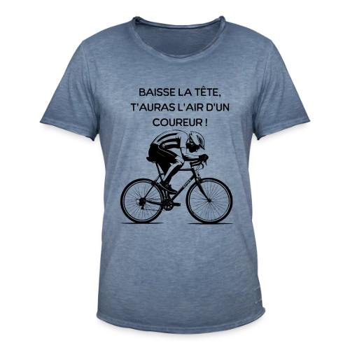 Cyclisme Humour - Design Minimaliste Vélo - T-shirt vintage Homme