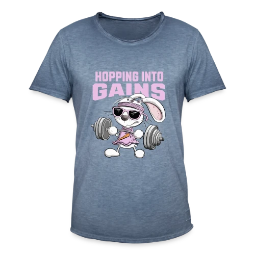 Lapin Musculation - Puissance Carottes - T-shirt vintage Homme