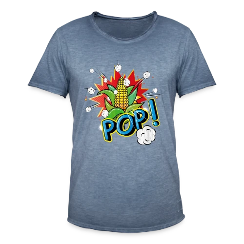 Maïs Pop Art Pétillant & Popcorn Volant - T-shirt vintage Homme