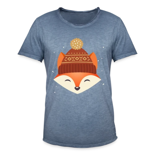 T-shirt Renard Urbain au Bonnet Stylé - T-shirt vintage Homme