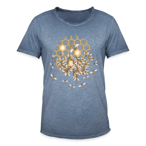 Nid d'Abeille Géométrique : Nature & Harmonie - T-shirt vintage Homme