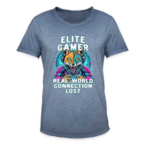 Élite Gamer : Connexion Fox Humour Geek - T-shirt vintage Homme