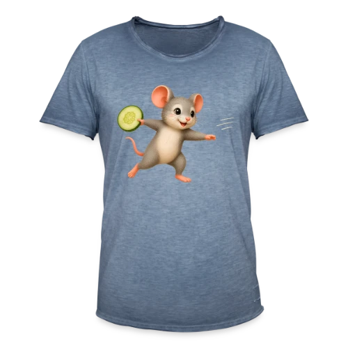 La Souris Frisbee et la Tranche de Concombre - T-shirt vintage Homme