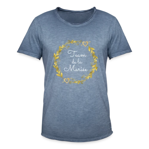 Team de la Mariée EVJF : T-shirt Couronne de Fleurs pour Enterrement de Vie de Jeune Fille - T-shirt vintage Homme
