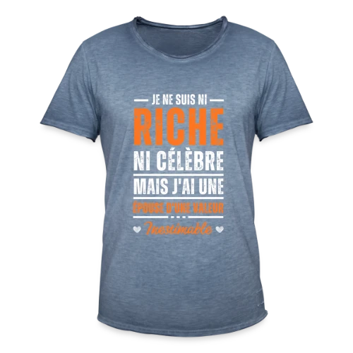 T-Shirt Homme - Mon Épouse D'une Valeur Inestimable - T-shirt vintage Homme