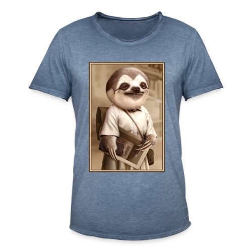 Le Paresseux Écolier - T-shirt vintage Homme