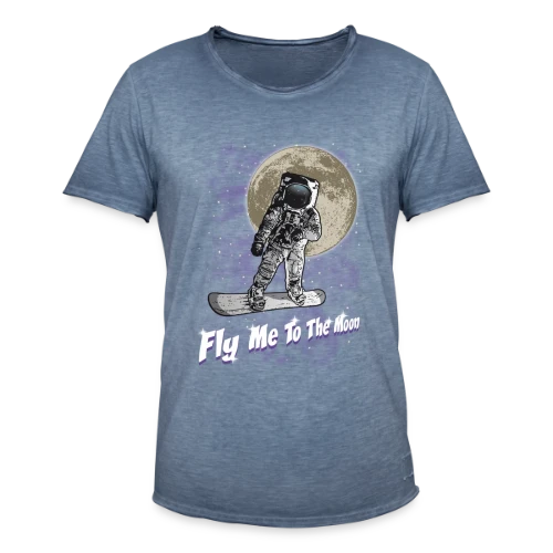 Snowboarder lunaire - T-shirt vintage Homme