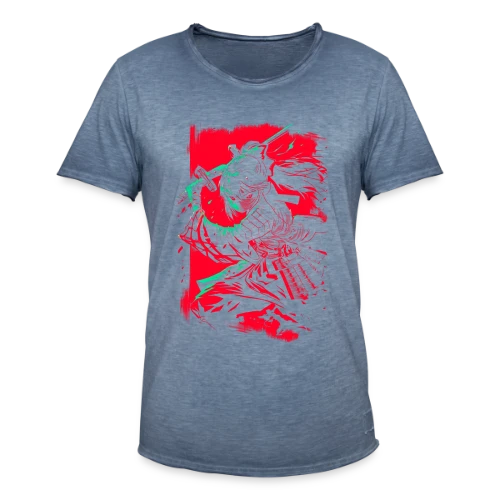 Fille Samurai Anime au Katana - T-shirt vintage Homme