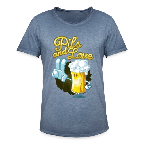Pils & Love : La Bière et l'Amour en Version Cartoon - T-shirt vintage Homme