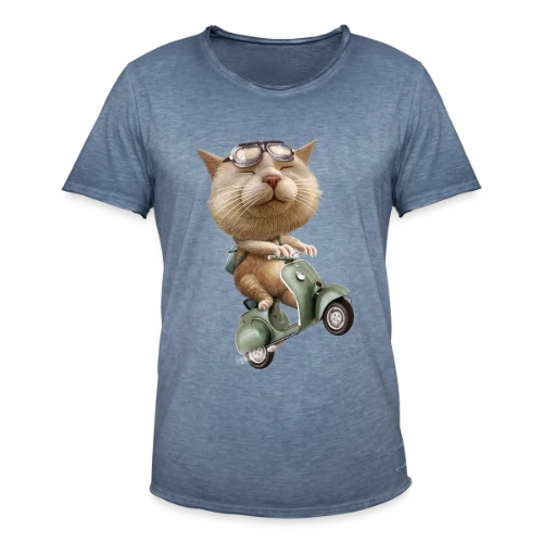 Chat en Cavale - T-shirt vintage Homme