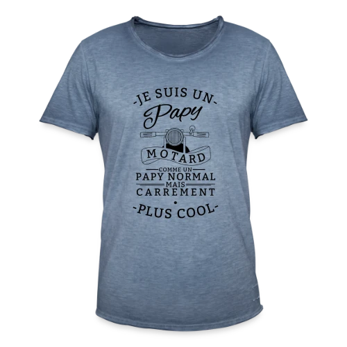 Papy Motard : L'Asphalte dans l'Âme - T-shirt vintage Homme
