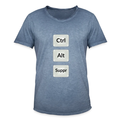 Ctrl Alt Suppr : Redémarrez l'Humour - T-shirt vintage Homme