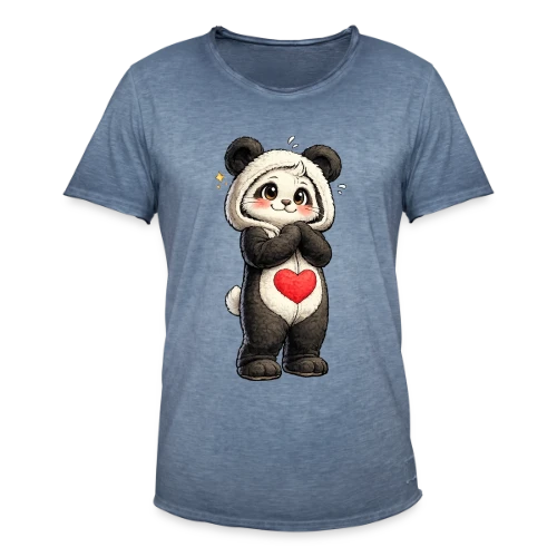 Panda en Combinaison Stylée - T-shirt vintage Homme