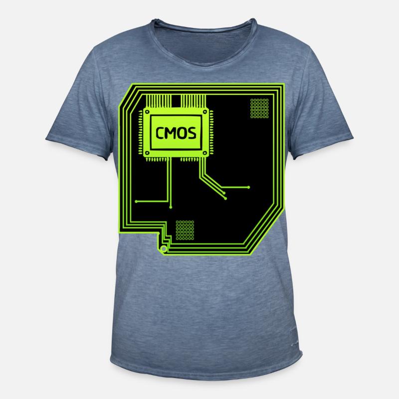 Computerchip Computertechniker - Männer Vintage T-Shirt - Vintage Denim