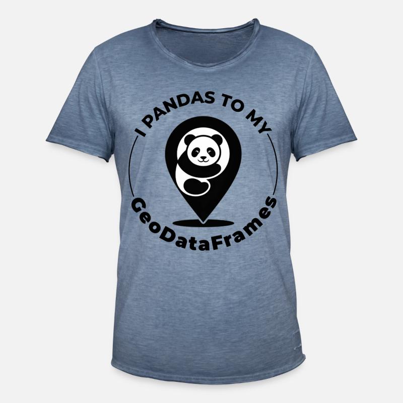 GeoDataFrames Pandas GIS Python Programmierung - Männer Vintage T-Shirt - Vintage Denim