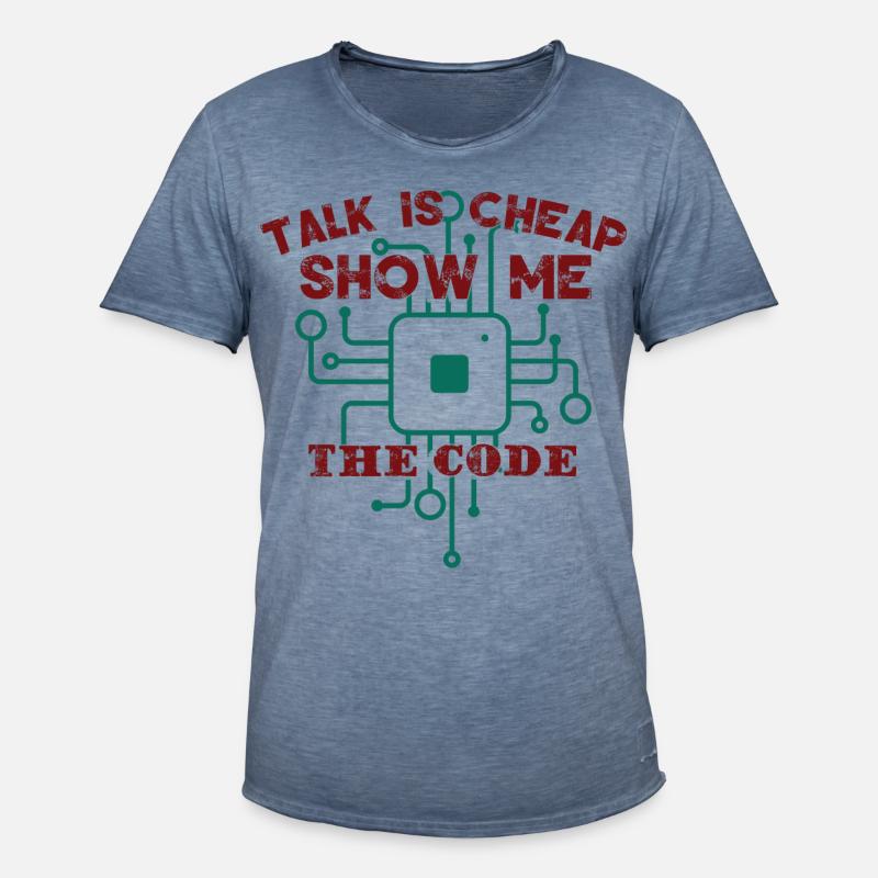 Funny Coder Quote Programming Programmer - Men's Vintage T-Shirt - vintage denim