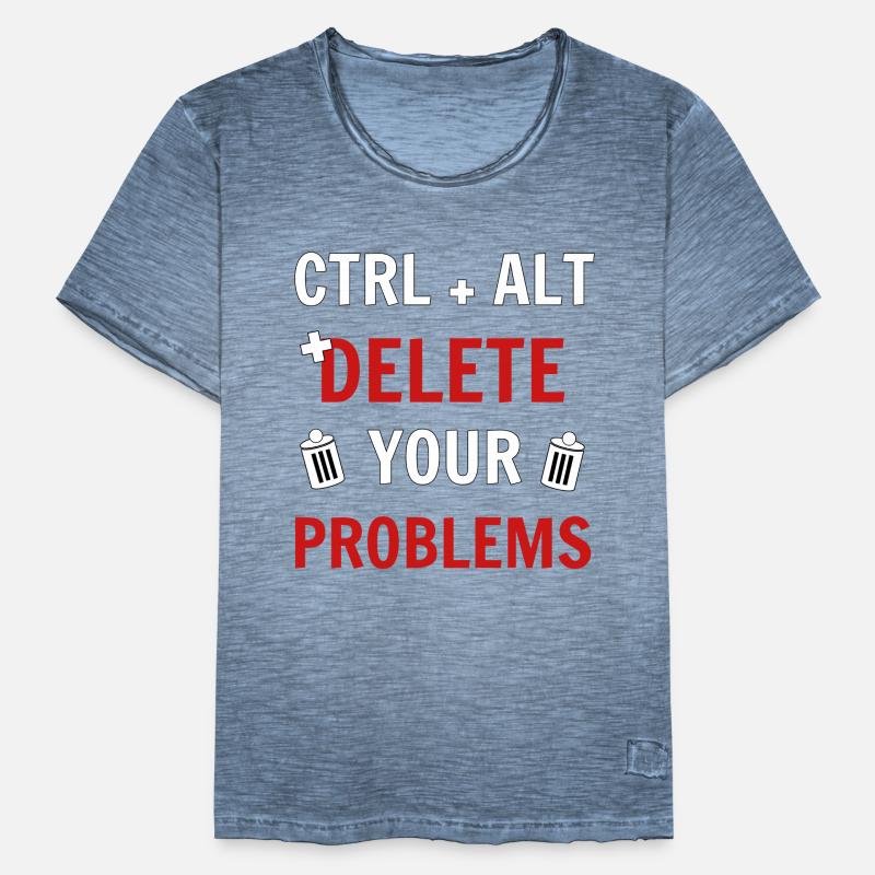 Ctrl + Alt + delete your problems programmierer Männer Vintage T-Shirt