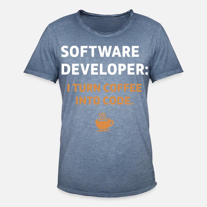 Software Developer - Coffee Edition - Männer Vintage T-Shirt - Vintage Denim