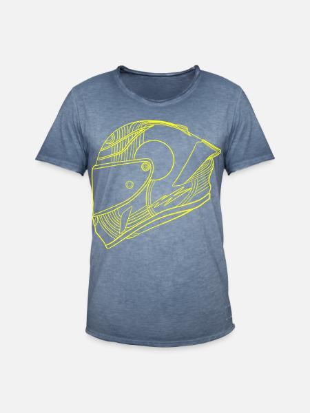 Helm - Männer Vintage T-Shirt - Vintage Denim
