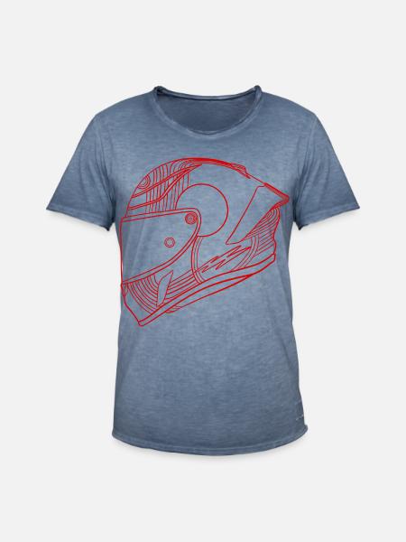 Helm - Männer Vintage T-Shirt - Vintage Denim