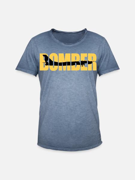 Bomber Tu-95 - Men's Vintage T-Shirt - vintage denim