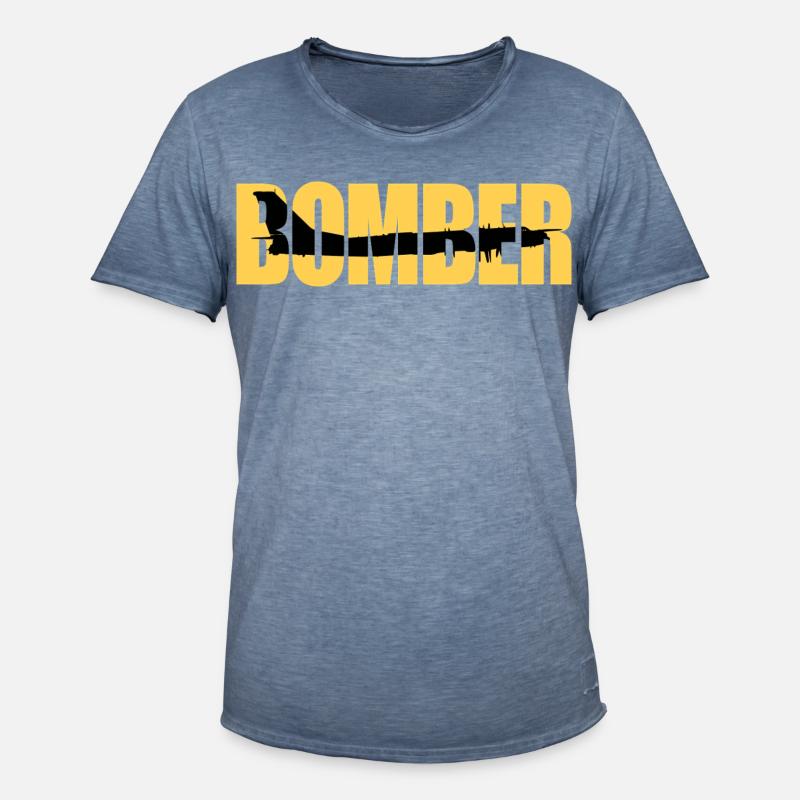 Bomber Tu-95 - Männer Vintage T-Shirt - Vintage Denim