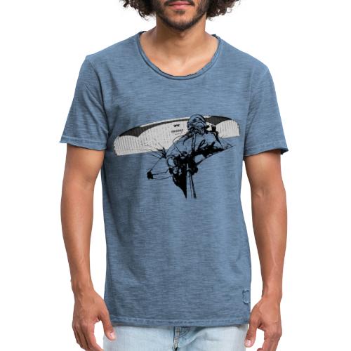 Flying paragliding tandem experiencing freedom - Men's Vintage T-Shirt