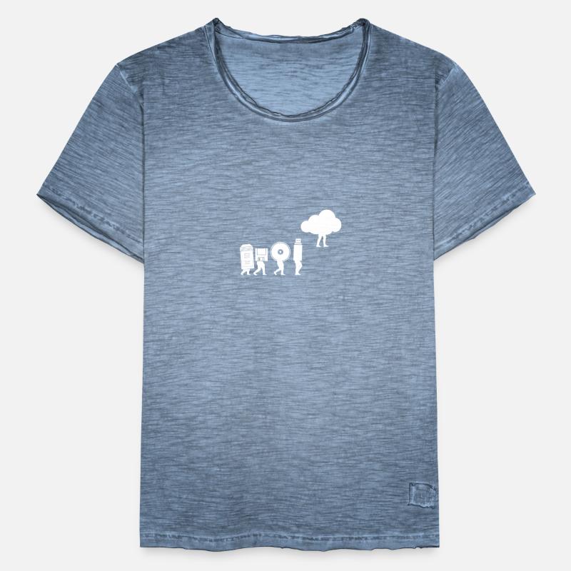 Evolution of Data Storage Coding Computer Cloud Men's Vintage T-Shirt