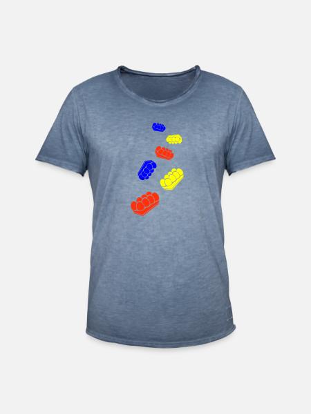 Eier symbol - Männer Vintage T-Shirt - Vintage Denim