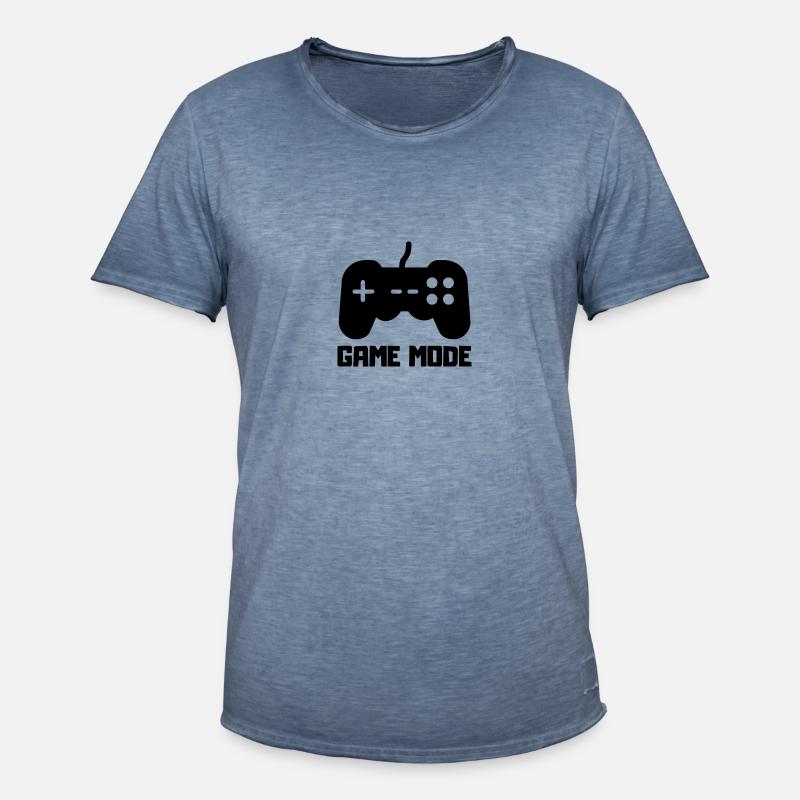 Game Mode Design mit Controller - Männer Vintage T-Shirt - Vintage Denim