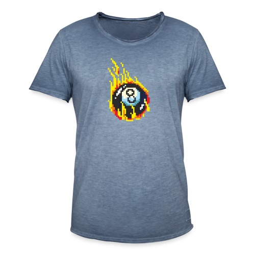 Pixelart No. 2 (Burning 8-Ball) - Farbe/colour - Männer Vintage T-Shirt