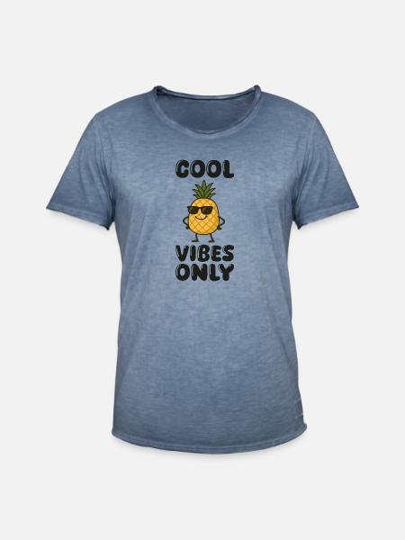ananas comic - Männer Vintage T-Shirt - Vintage Denim