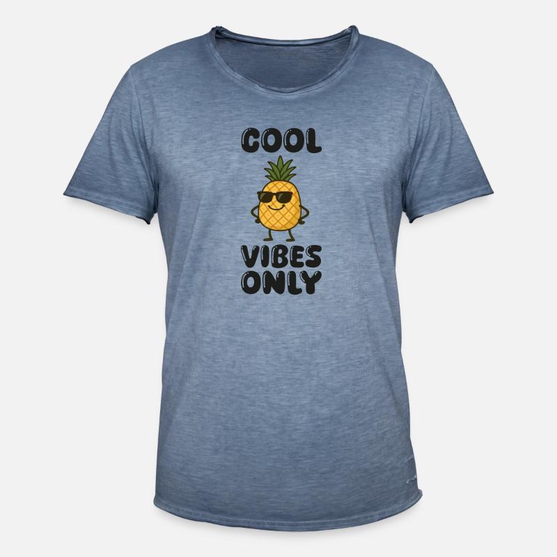 Pineapple Comic - Men's Vintage T-Shirt - vintage denim