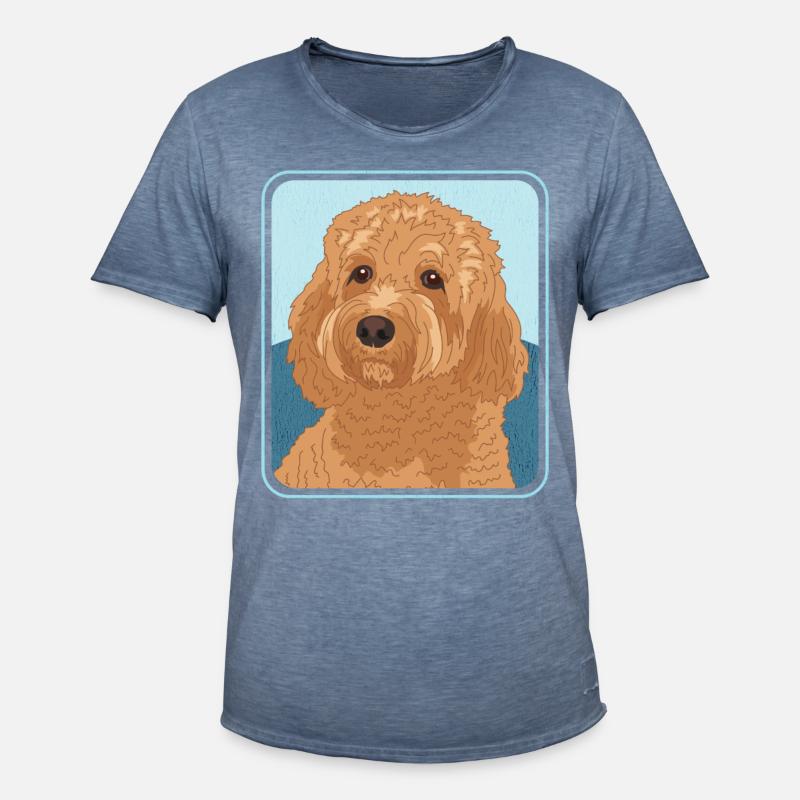 Cavapoo hunde Cavoodle hund ejer gave - Herre vintage T-shirt - vintage-denim